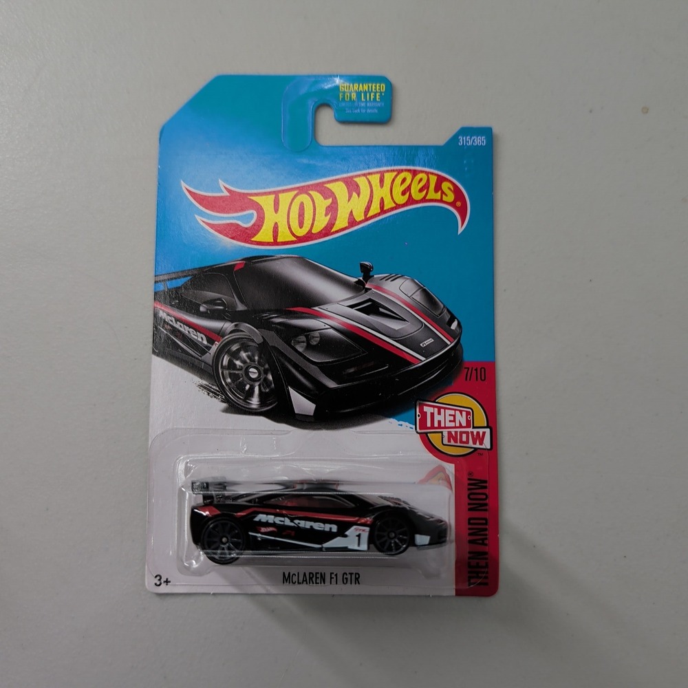 Hot Wheels McLaren F1 GTR Black 2017 Then and Now 7/10 315/365 DVB04